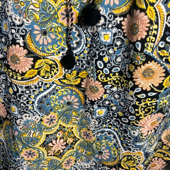 Ann Taylor LOFT Tapestry Floral Paisley Drawstring Skirt - Picture 8 of 10